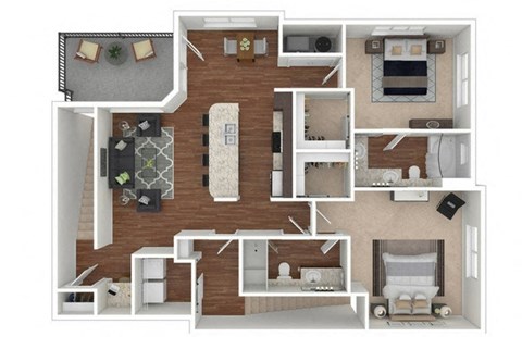 B8 3d Floor Plan, Retreat at the Flatirons, Broomfield, CO 80020